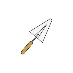 vector icon, construction mason trowel tool