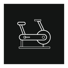 vector icon, gym static bike