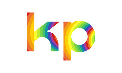 Initial Alphabet KP Logo Design vector Template. Linked Letter KP Logo Vector