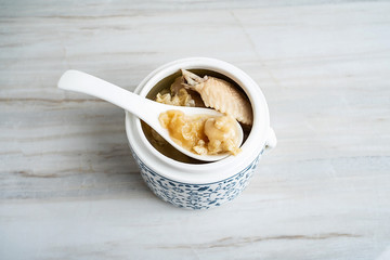 Chinese health tonic soup, Maw stew chicken soup