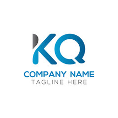 Initial Alphabet KQ Logo Design vector Template. Linked Letter KQ Logo Vector