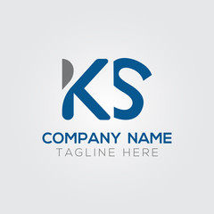 Initial Alphabet KS Logo Design vector Template. Linked Letter KS Logo Vector