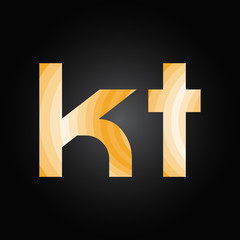 Obraz premium Initial Alphabet KT Logo Design vector Template. Linked Letter KT Logo Vector