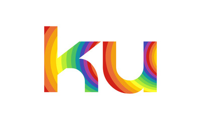 Fototapeta premium Initial Alphabet KU Logo Design vector Template. Linked Letter KU Logo Vector