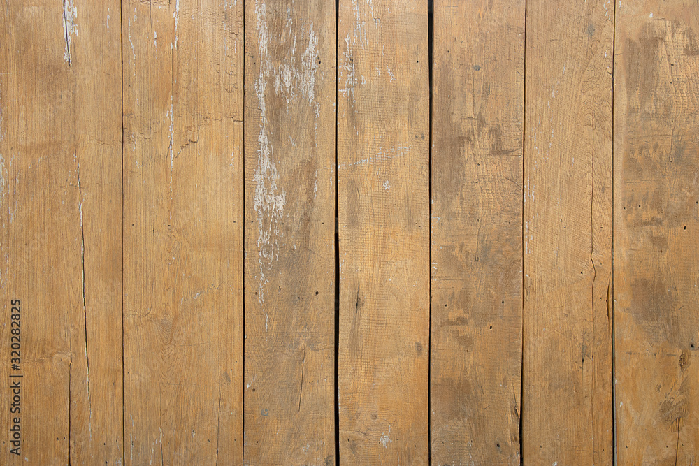 Wall mural brown old grunge vintage wood plank wall texture abstract background