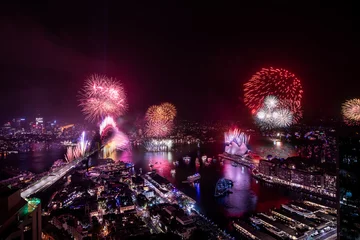 Foto op Canvas New Years Eve Fireworks, Sydney Australia © Rob