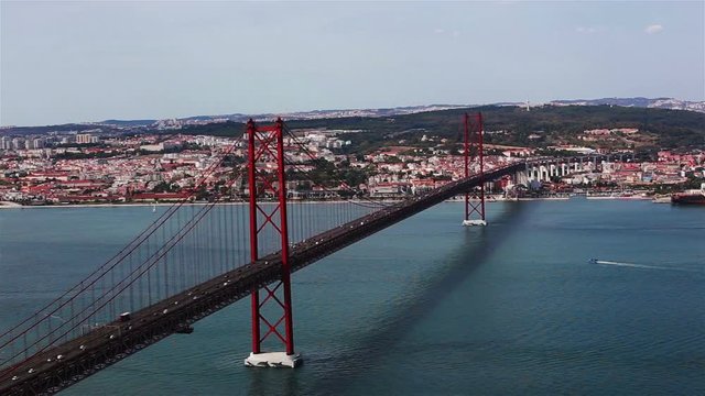 Ponte 25 de Abril is a suspension bridge connecting the city of Lisbon, to the Almada