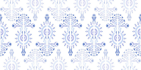 Abstract embroidery seamless ikat pattern Geometric abstract ornament background