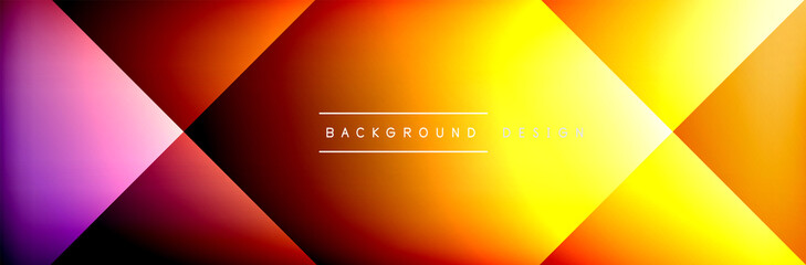 Abstract background - squares and lines composition created with lights and shadows. Technology or business digital template