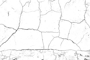 crack ground for abstract background on white background