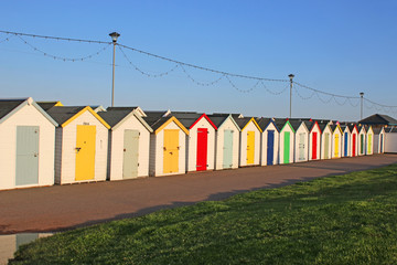 Beach huts on Preston Beach, Paignton