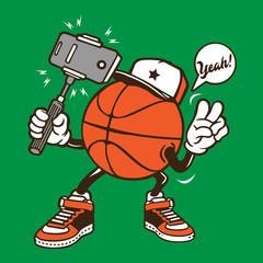 Selfie Basket Ball Character Design
