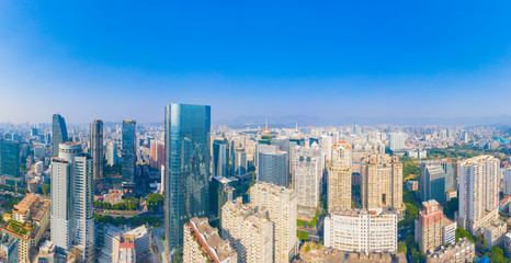 The city scenery of Wusi Road CBD, Fuzhou City, Fujian Province, China