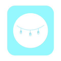 vector icon, garland of lights with white background