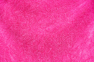 Close up soft pink towel for background. Close up pink fabric for backdrop and background.