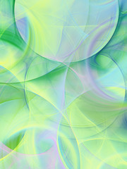 green abstract fractal background 3d rendering illustration
