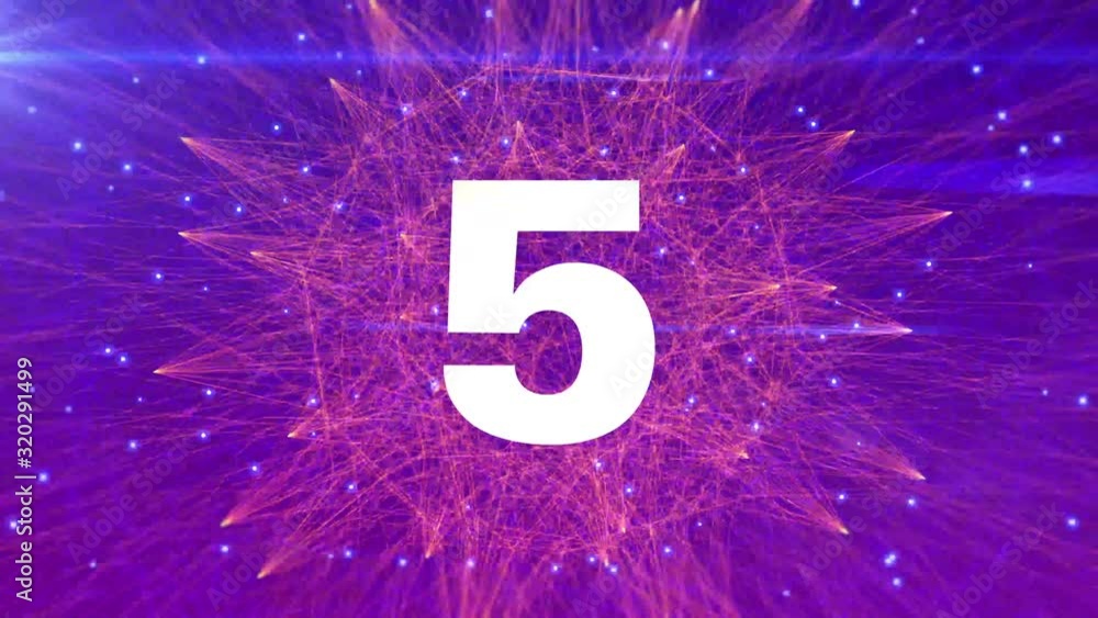 Poster graphic count down of numbers