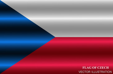 Bright background with flag of Czech Republic . Happy Czech day background. Bright button with flag.