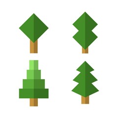 Simple Cartoon Tree Set