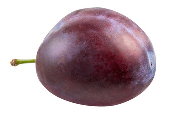 Plum isolated on white background with clipping path