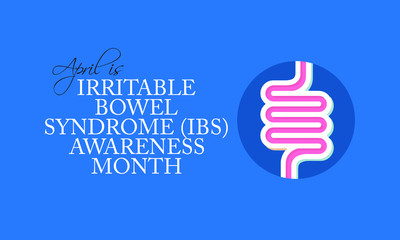 Vector Illustration on the theme of Irritable bowl syndrome (IBS) awareness month on April.