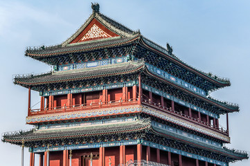 Obraz premium China, Beijing, Forbidden City Different design elements of the colorful buildings of the imperial palace