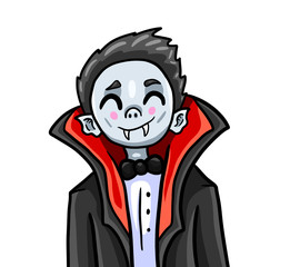 Adorable Stylized Vampire Boy