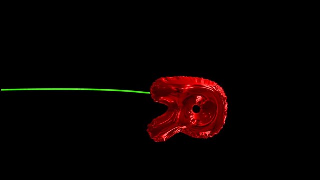 3d animated floating balloon typography text with  dynamic string and alpha R