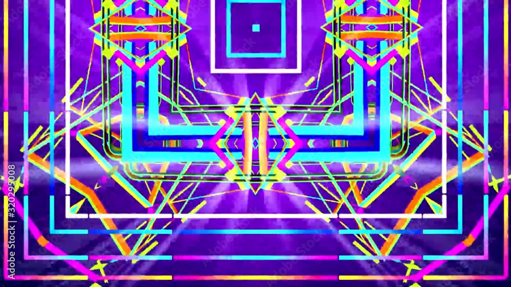 Poster vj loop kaleidoscope abstract motion background