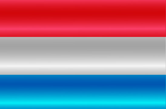 Flag of Luxembourg with folds. Colorful illustration with flag for web design.