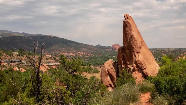 Time Lapse Of A Big Red Rock In Colorado