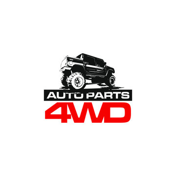 illustration  4WD Tipe silhouette logo image for auto parts