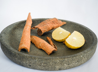 A traditional spice often used for seasoning or herbal remedies with a white background