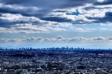 都市風景　俯瞰図