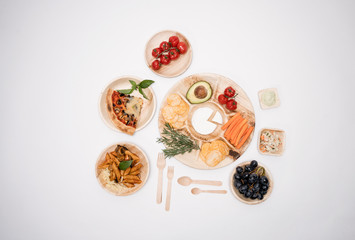 Food Picnic Spread Eco friendly Food Packaging and Bamboo Plates