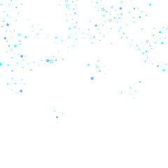 Blue, cyan, turquoise glitter stars confetti