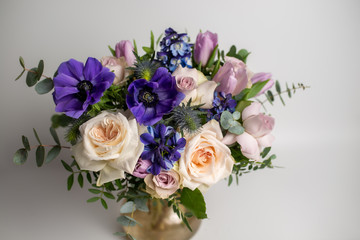 roses, peonies, Ranunculus, buttercups, flowers, wedding, bouquet
