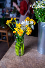 bouquet of fresh daffodil, the most delicate flower in the collection