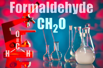 A scientist conducts an experiment in chemistry. Chemical test Chemical laboratory. Scientific...