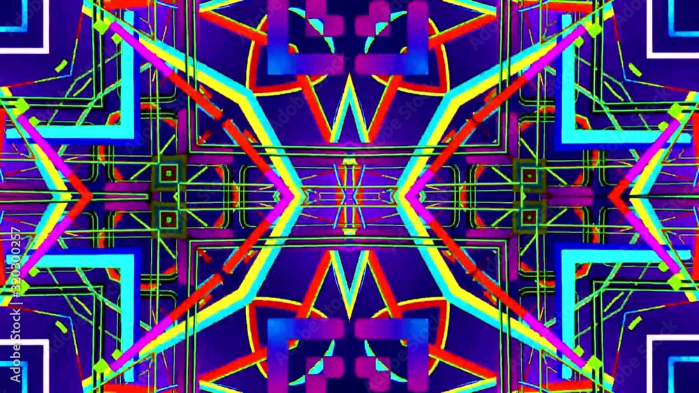 Aufkleber vj loop kaleidoscope abstract motion background