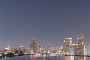 Fototapeta premium 東京都港区竹芝から見た東京の夜景