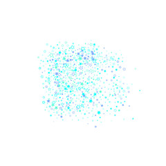 Blue, cyan, turquoise glitter stars confetti