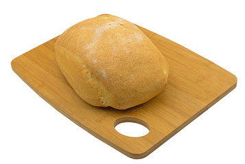 Loaf of bread isolated on white