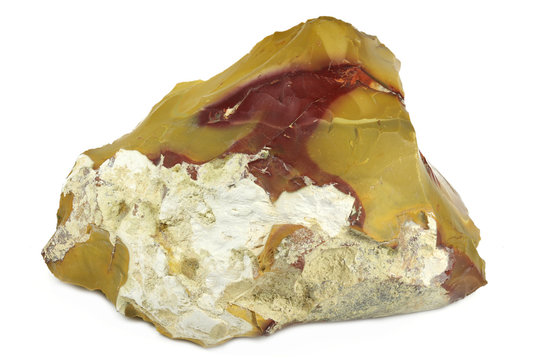 mookaite from Australia isolated on white background