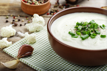 cream soup in a plate