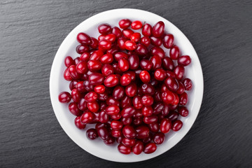 raw dogwood in a plate