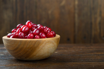 raw dogwood on a wooden background