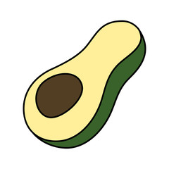avocado fresh vegetable isolated icon