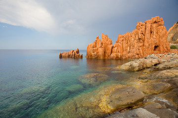 Fototapeta na wymiar Rocce Rosse Arbatax, Sardinia, Italy