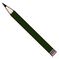 illustration of a pencil with outline